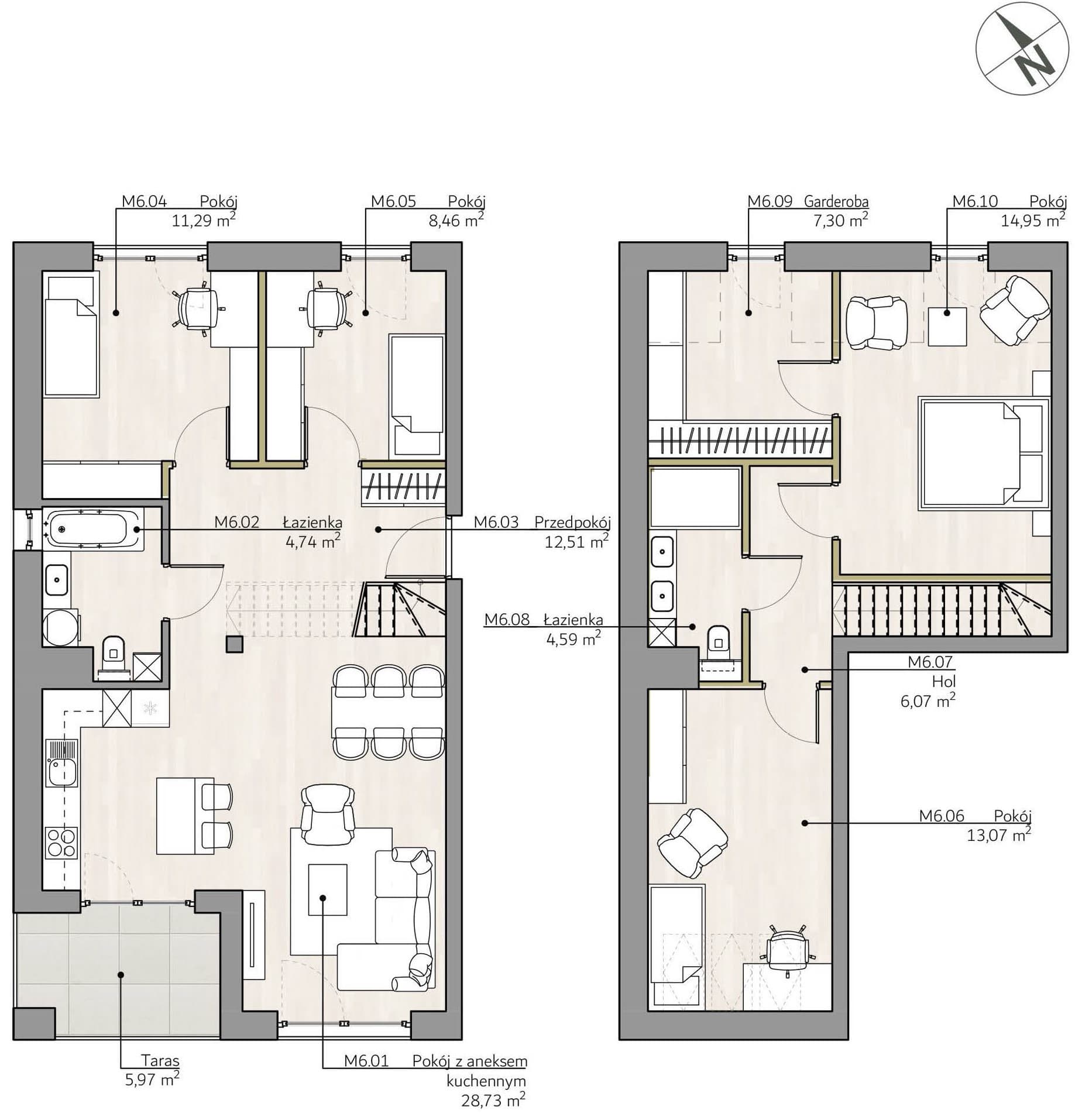 Mieszkanie a6 Apartamenty Podlesie w Gliwicach, dzielnica Podlesie