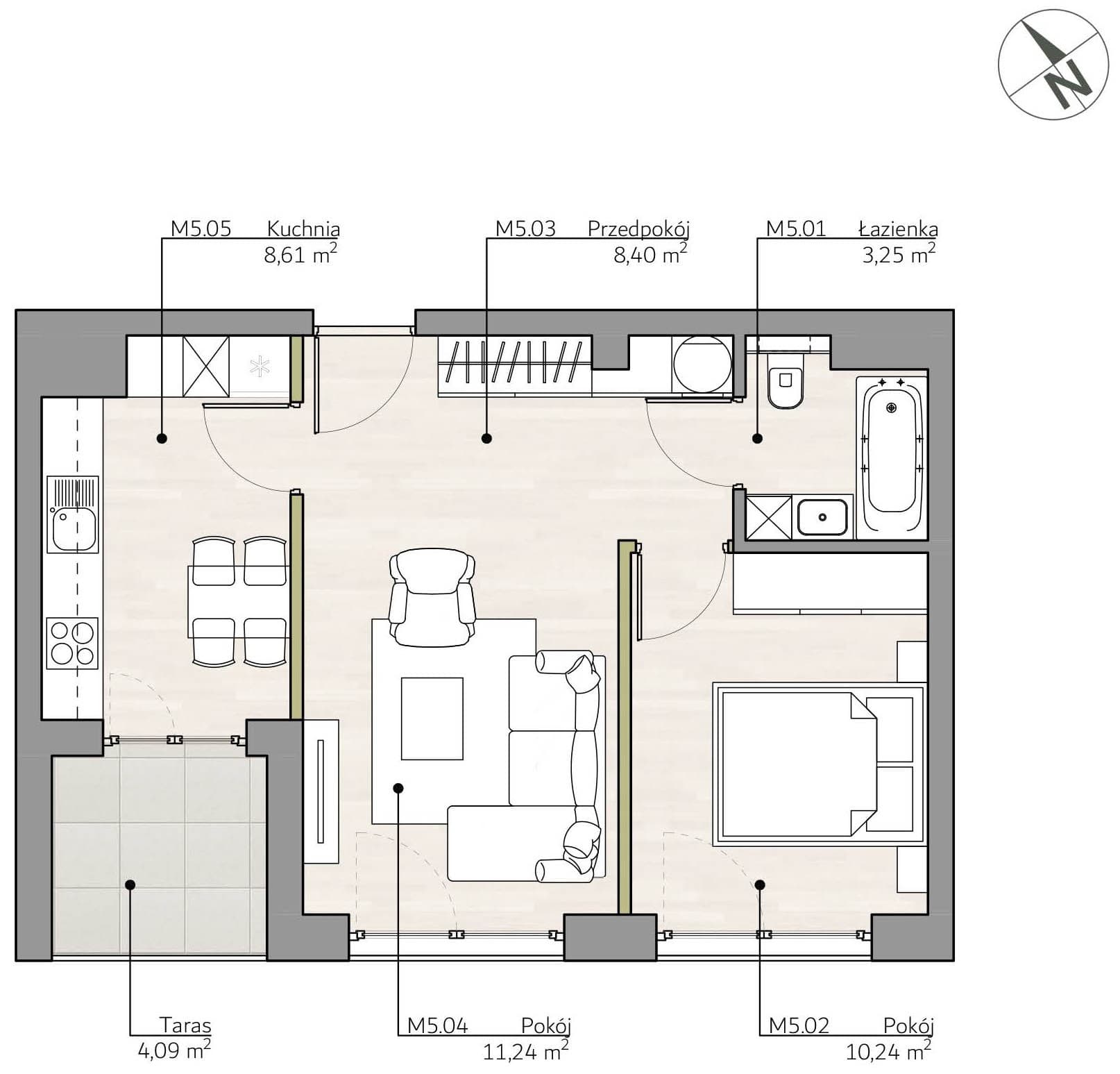 Mieszkanie b5 Apartamenty Podlesie w Gliwicach, dzielnica Podlesie
