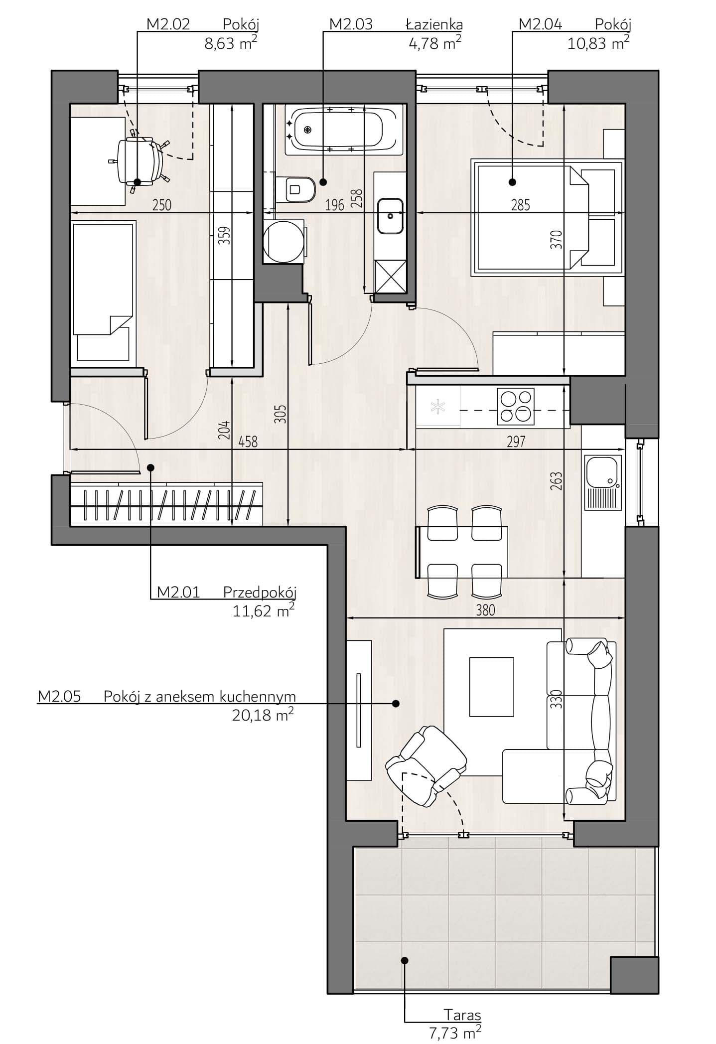 Mieszkanie c2 Apartamenty Podlesie w Gliwicach, dzielnica Podlesie