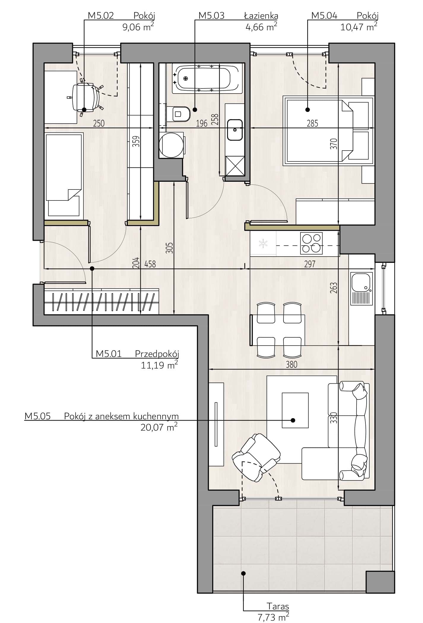 Mieszkanie c5 Apartamenty Podlesie w Gliwicach, dzielnica Podlesie