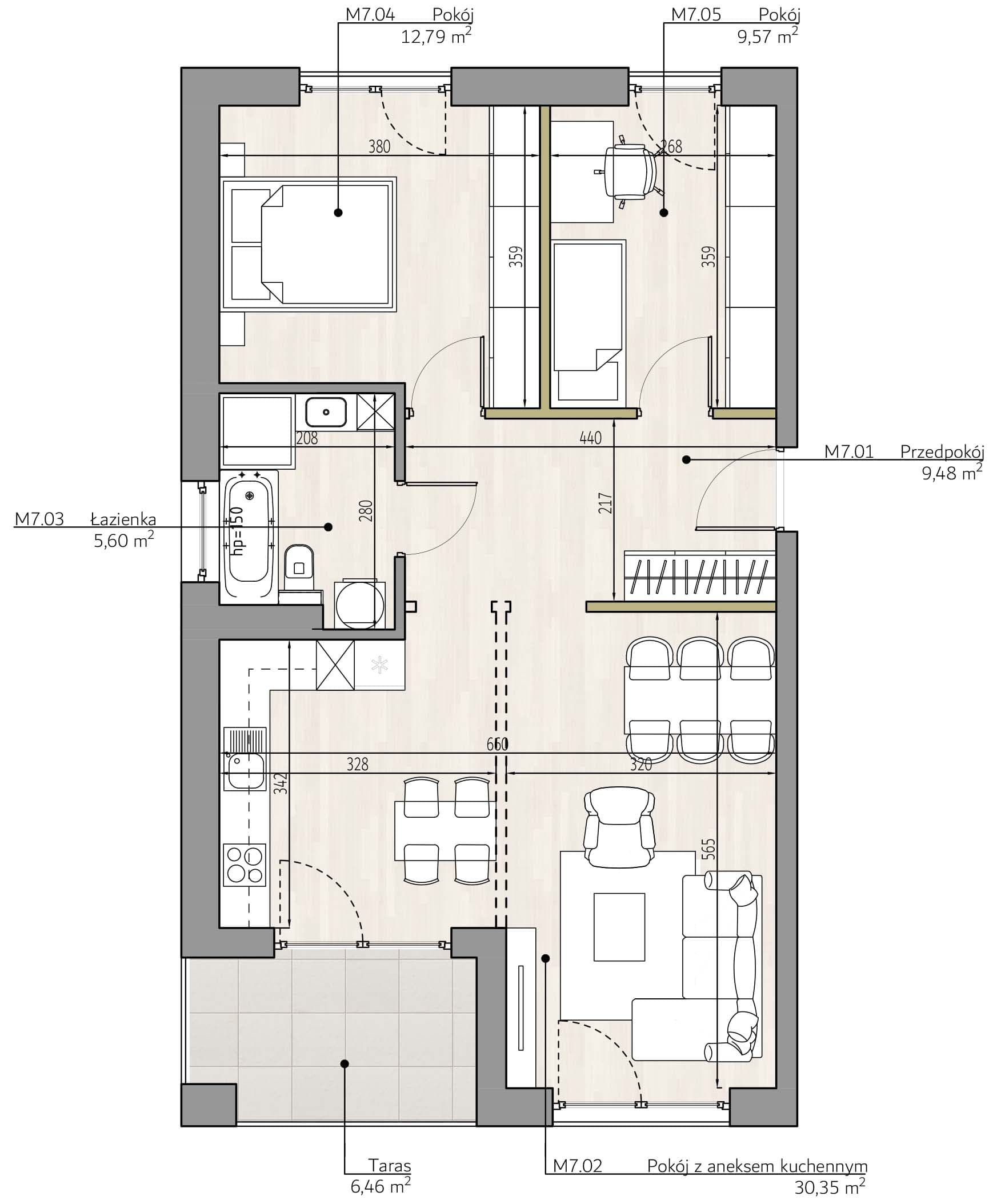 Mieszkanie c7 Apartamenty Podlesie w Gliwicach, dzielnica Podlesie