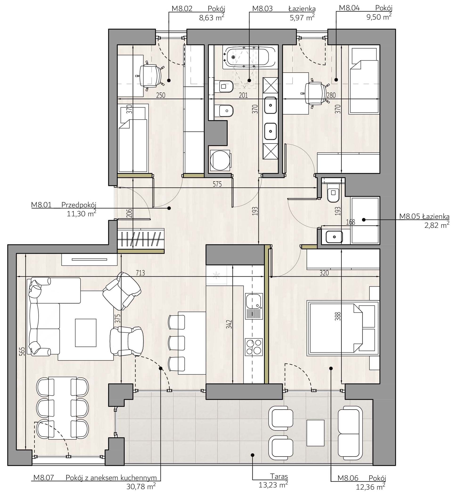Mieszkanie c8 Apartamenty Podlesie w Gliwicach, dzielnica Podlesie