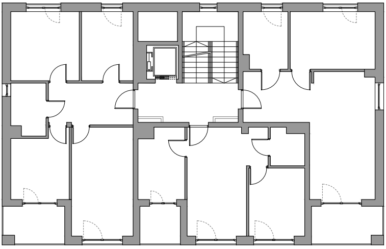 Piętro 1 w budynku A Apartamentów Podlesie w Gliwicach, dzielnica Podlesie