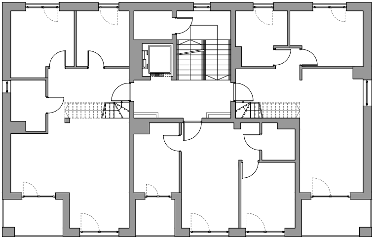 Piętro 2 w budynku B Apartamentów Podlesie w Gliwicach, dzielnica Podlesie